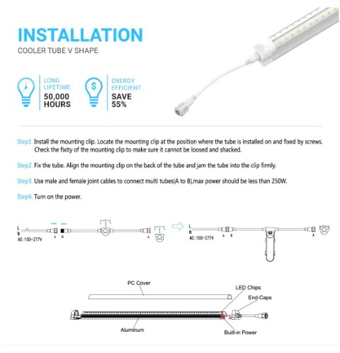 v shape cooler light