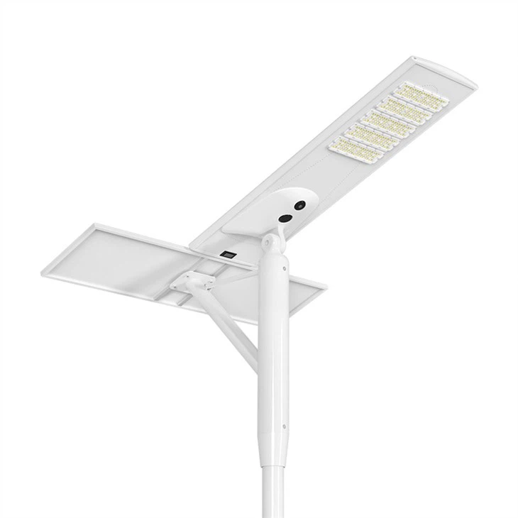 Farola solar todo en uno para exteriores Ip65, Sensor de movimiento, 90W, 120W, 200W, 300 vatios, farola Solar Led integrada con cámara CCTV