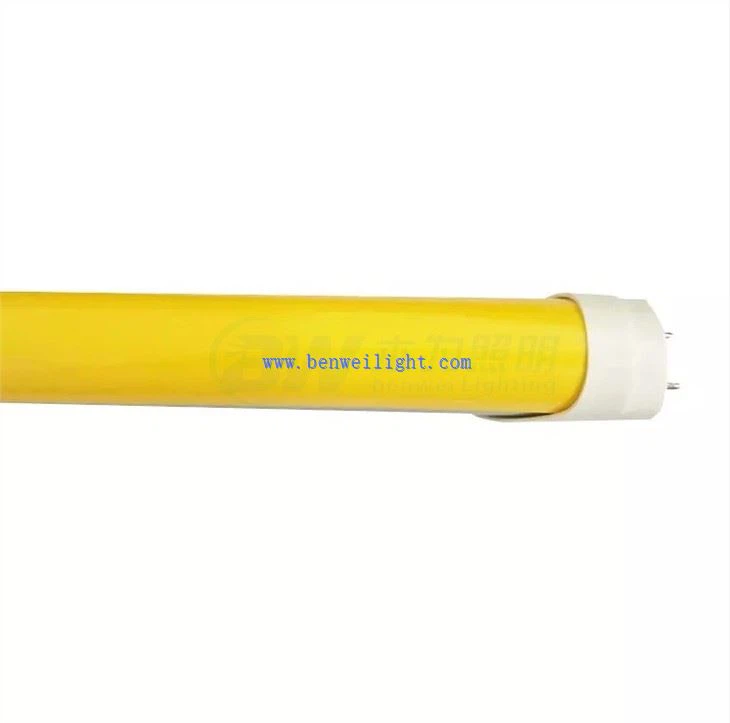 Tubo fluorescente amarillo T8