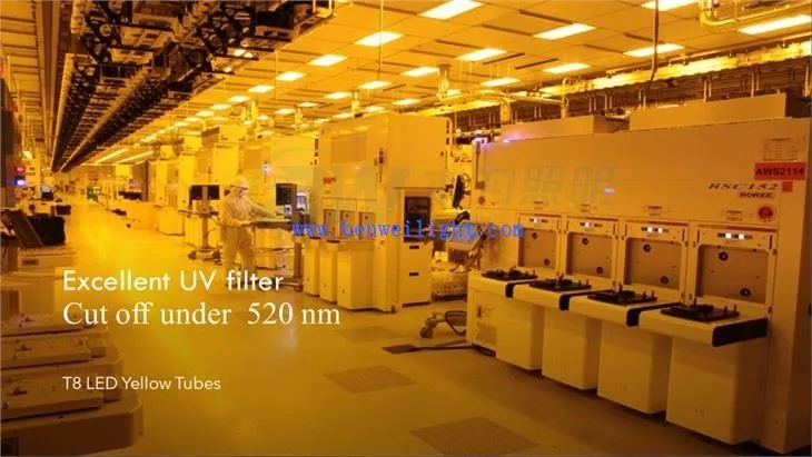 Tubos fluorescentes led amarillos