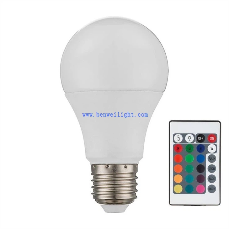 e27 remote control led bulb light
