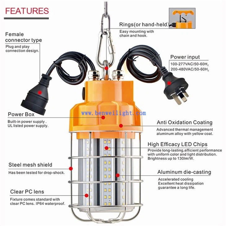 led tripod work light detail