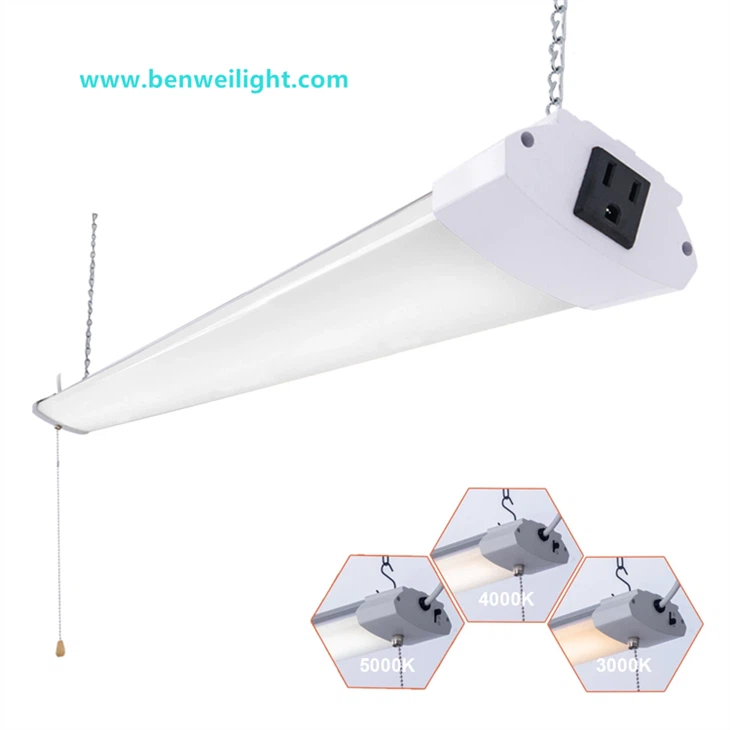 48W 4FT LED Shop Light, Triple CCT Pull Chain best