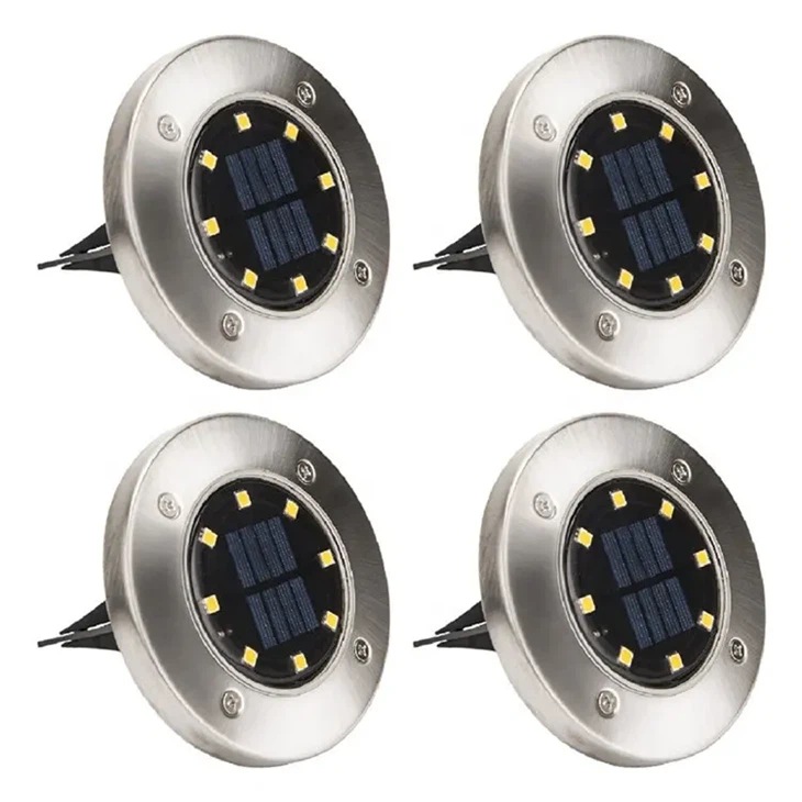 8-LED Solar Garden Lights – Auto On/Off, Waterproof For Walkways & Security