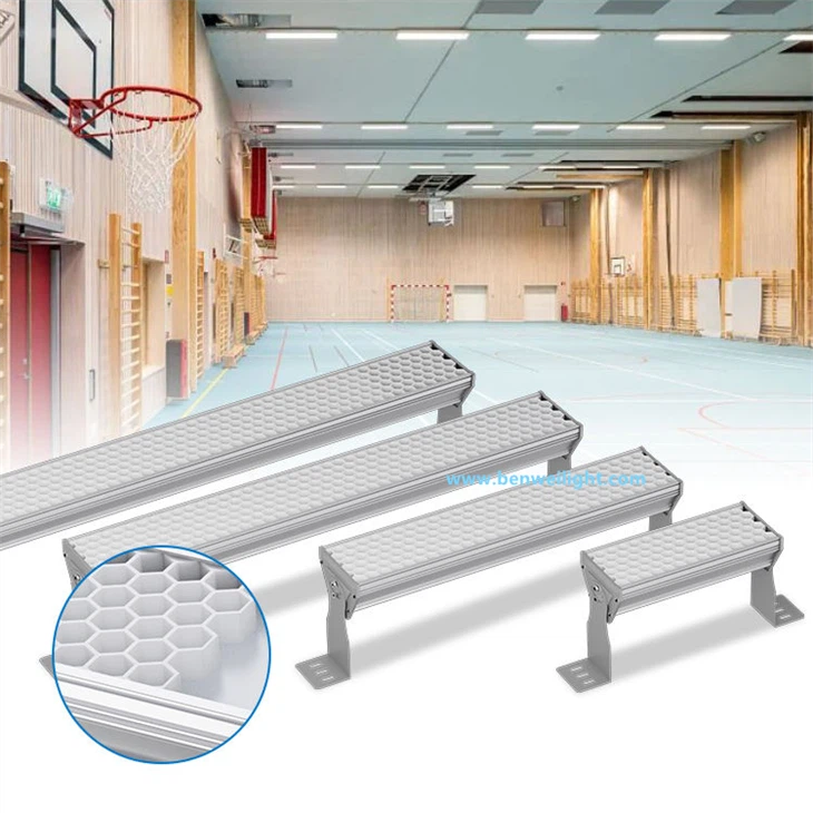 Luz LED de aluminio antideslumbrante para bádminton, tenis de mesa, baloncesto, gimnasio