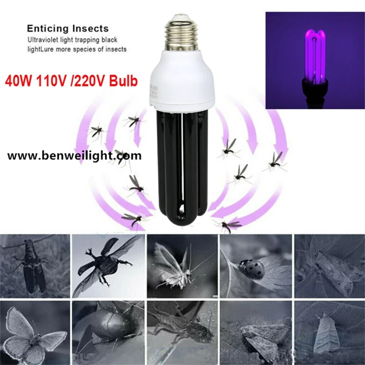 Bombilla de luz ultravioleta Ahorro de energía 30W 220V Luz negra fluorescente ultravioleta