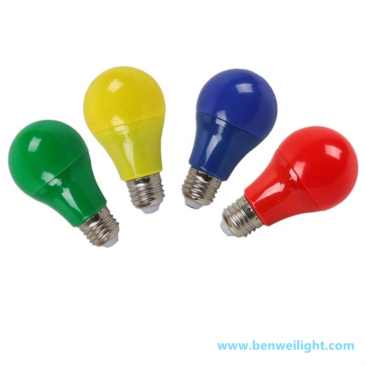 Bombilla LED de 7 W de luz azul baja: rojo/amarillo, E26/E27/B22