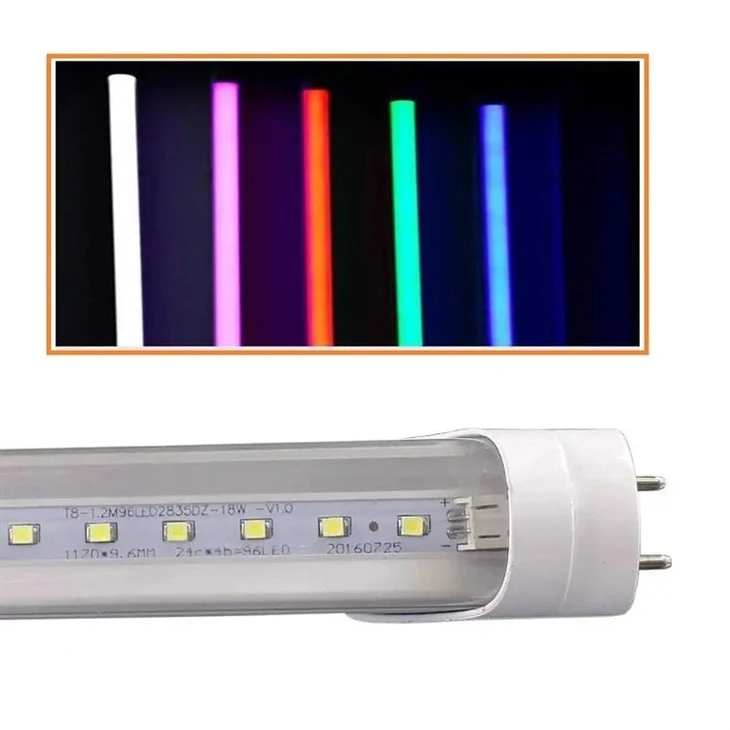 Tubo LED T8 colorido RGB