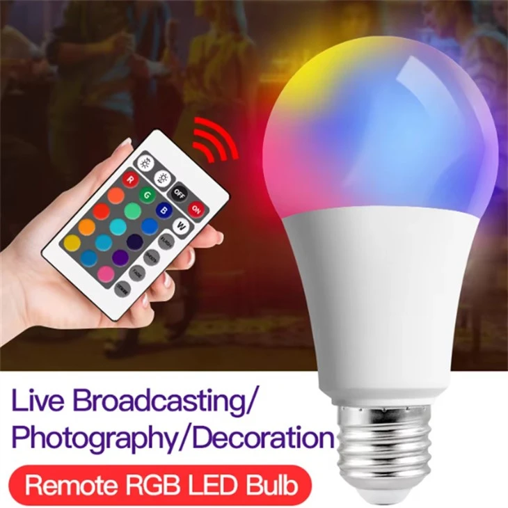 RGB LED Blubs Control remoto Cambio de color