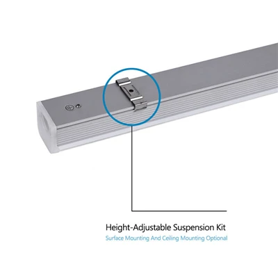 Luz de tubo doble T5 LED conectable de 2 pies - 15W, 5000 K, cubierta transparente