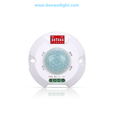 Sensor de movimiento PIR de techo de 360 ​​grados, 9-24 V, interruptor de luz