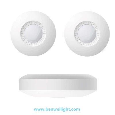 Sensor PIR de techo de 360 grados, alcance de 12 m, NC con cable