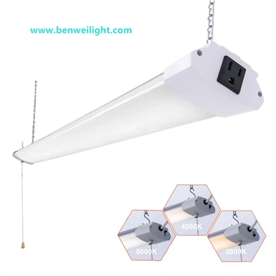 Luz LED para taller de 48 W y 4 pies, cadena de tracción triple CCT
