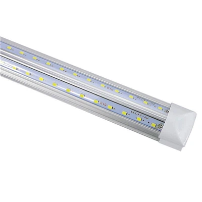 Luz LED para congelador T8 de 8 pies|Disipador térmico en forma de V-|Lente transparente de 75 W 6500 K.