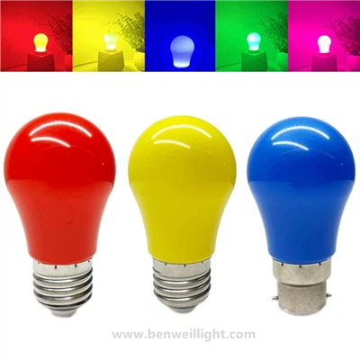 Bombilla de ambiente colorido: forma de pera|2W|Especificaciones duales E27/B22