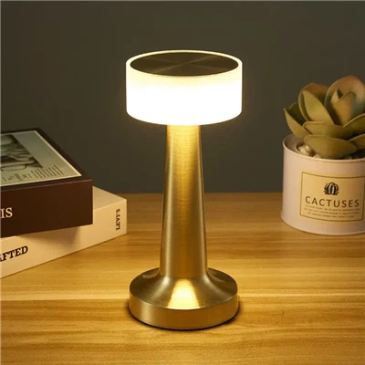 Lámpara de noche LED elegante en forma de seta - Luz de lectura ajustable que ofrece comodidad para la vista