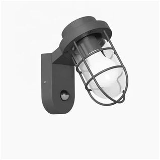 Aplique de pared para exterior con clasificación IP44 - activado por movimiento-, carcasa de aluminio (bombilla E27)