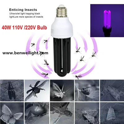 Bombilla de luz ultravioleta Ahorro de energía 30W 220V Luz negra fluorescente ultravioleta