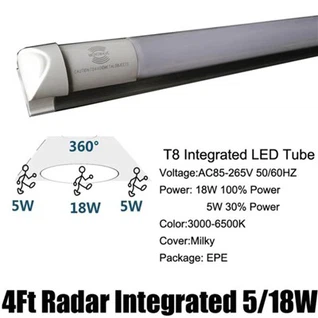 Luz del tubo del sensor de microondas T8 LED