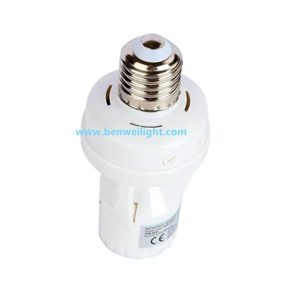 Sensor de movimiento Enchufe E27 Luz de encendido automático-