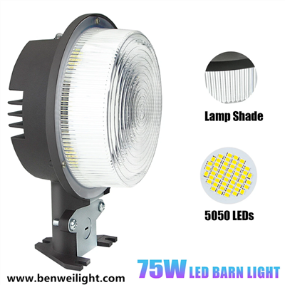 Reflector LED de seguridad para exteriores: dispositivo de anochecer automático-a-amanecer impermeable para jardín/granero