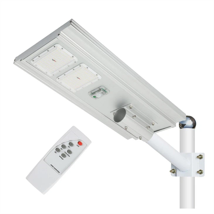 Farola con panel solar y control remoto