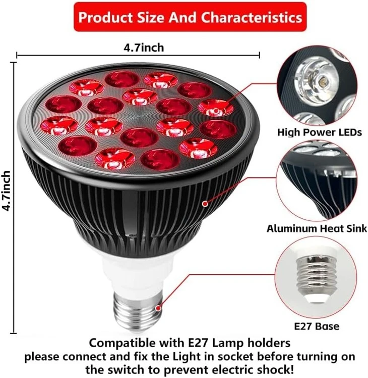 660nm Light Therapy Bulb 18 High-Power LEDs suppliers